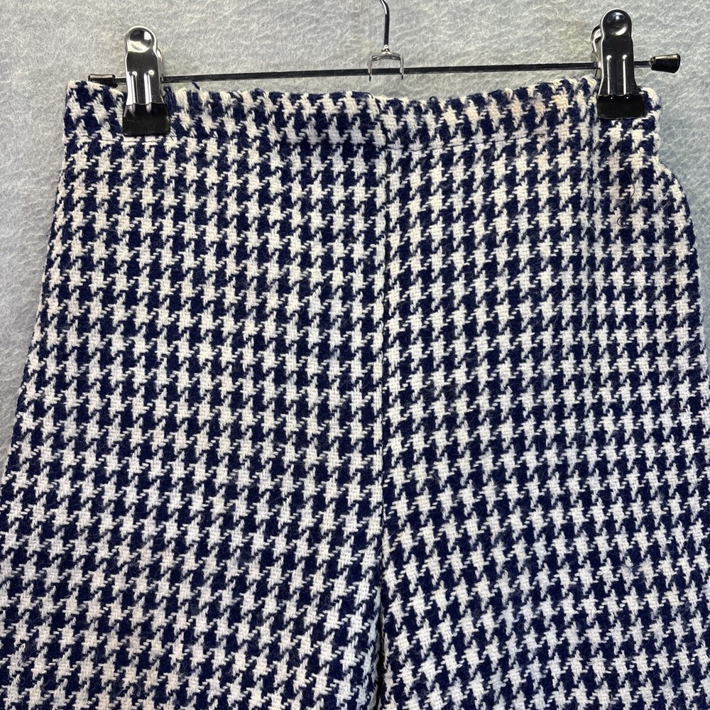 True Vintage Child's Houndstooth Suit 70s Blue Zipper Size 10 30" Chest Unique - Picture 13 of 16